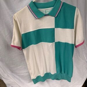 VTG 80’s retro Color Block Polo Shirt .
| Size Medium